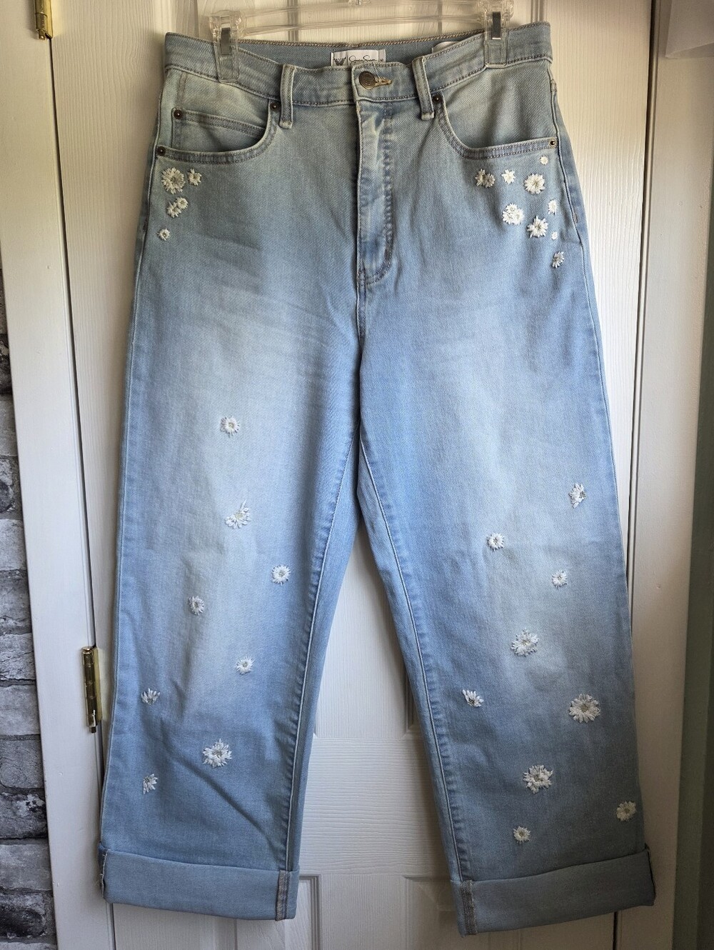 Jessica Simpson Women's Zinnia Wide Leg Boyfriend Jeans